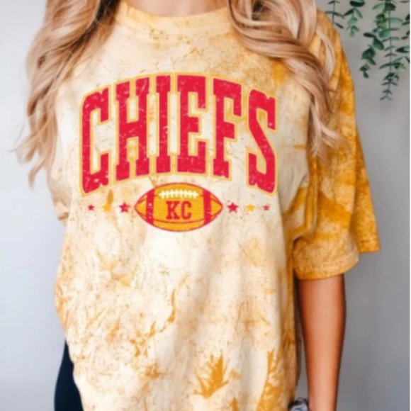 Chiefs KC Football Comfort Colors Colorblast T-Shirt Small-2X - Picture 2 of 3